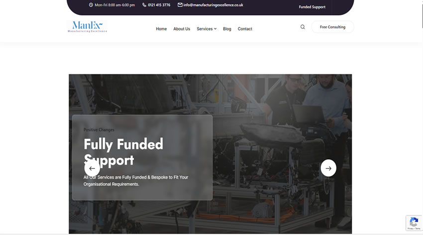 Website for Manufacturing Consultancy